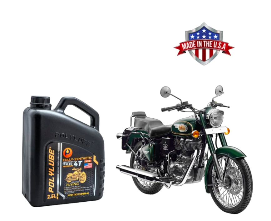 Polylube Fully Synthetic 15w50 Engine Oil For Royal Enfield Motorcycles 2.5 ltr ENFIELD MONK