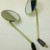 PURE BRASS SIDE MIRROR SET FOR ROYAL ENFIELD BULLET - Image 3